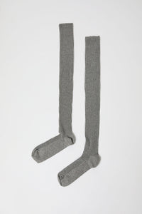 Baserange Overknee Socks in Grey Melange