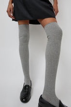 Load image into Gallery viewer, Baserange Overknee Socks in Grey Melange