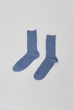 Load image into Gallery viewer, Baserange Rib Overankle Socks in Helm Blue