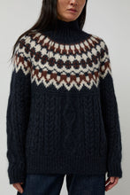 Load image into Gallery viewer, Batoner Nordic Mohair Turtleneck in Navy