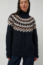 Load image into Gallery viewer, Batoner Nordic Mohair Turtleneck in Navy