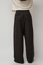 Load image into Gallery viewer, Black Crane Straight Trousers in Dark Grey