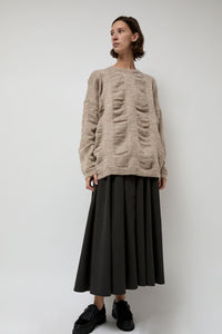 Black Crane Waterfall Sweater in Natural