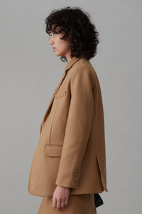 CLAUDIA JACKET | CAMEL MELTON WOOL