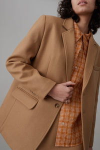 CLAUDIA JACKET | CAMEL MELTON WOOL