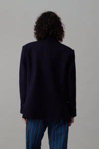 CLAUDIA JACKET | MIDNIGHT MELTON WOOL