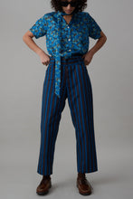 Load image into Gallery viewer, HANSON PANT | TEAL COTTON STRIPE