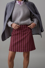 Load image into Gallery viewer, LIBBY SKIRT | MAUVE COTTON STRIPE