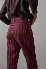 Load image into Gallery viewer, HANSON PANT | MAUVE COTTON STRIPE