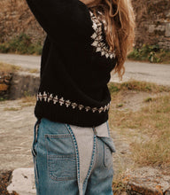 Load image into Gallery viewer, CLARKE CARDIGAN -- OLYMPIA BLACK FAIRISLE