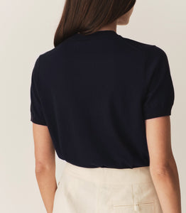 COLOMBE KNIT TOP -- DEEP NAVY