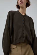 Load image into Gallery viewer, CORDERA Cotton Cashmere Cardigan in Dark Moss