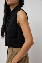 Load image into Gallery viewer, CORDERA Cotton Waistcoat in Black