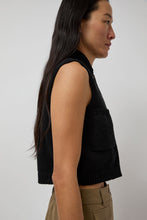 Load image into Gallery viewer, CORDERA Cotton Waistcoat in Black