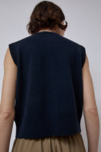 Load image into Gallery viewer, CORDERA Merino Stitched Waistcoat in Navy