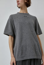 Load image into Gallery viewer, CORDERA Merino Wool Beaded T-Shirt in Grey