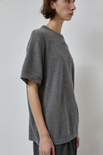 Load image into Gallery viewer, CORDERA Merino Wool Beaded T-Shirt in Grey