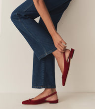 Load image into Gallery viewer, COSSIMA SLINGBACK -- RUBY VELVET