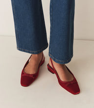 Load image into Gallery viewer, COSSIMA SLINGBACK -- RUBY VELVET