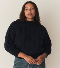 Load image into Gallery viewer, CRESSIDA CASHMERE SWEATER -- NAVY