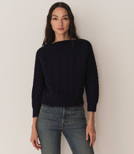 Load image into Gallery viewer, CRESSIDA CASHMERE SWEATER -- NAVY