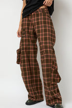 Load image into Gallery viewer, Collina Strada Lawn Cargo in Pink Brown Plaid