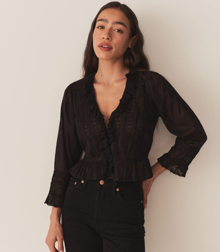 ELDORIS TOP -- BLACK