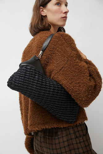 Eva Blut Knit Twisterette Bag in Black