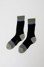 Load image into Gallery viewer, Exquisite J Colorblock Socks in Black