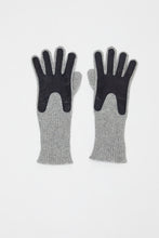 Load image into Gallery viewer, Exquisite J Gloves in Grey with Navy