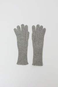 Exquisite J Gloves in Grey with Navy