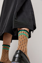 Load image into Gallery viewer, Exquisite J Paolina Jacquard Socks in Beige