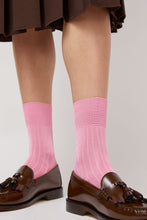 Load image into Gallery viewer, Exquisite J Short Cotton Viscose Socks in Pink