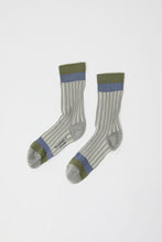 Load image into Gallery viewer, Exquisite J Stripe Socks in Grey