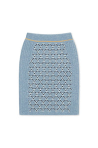 NONAME GEO JACQUARD PENCIL SKIRT