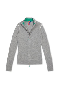 NONAME FINE RIB ZIP-UP CARDIGAN