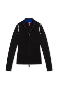 NONAME FINE RIB ZIP-UP CARDIGAN