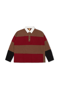 NONAME STRIPED RUGBY POLO