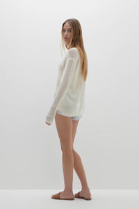 NINA CROCHET V-NECK SWEATER