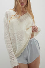 Load image into Gallery viewer, NINA CROCHET V-NECK SWEATER