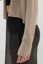 Load image into Gallery viewer, JUNO CROPPED CASHMERE CARDIGAN