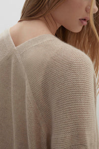 HOLLY MESH LONGLINE CASHMERE CARDIGAN