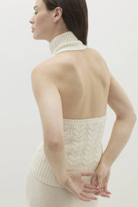 RUNA CABLE KNIT CASHMERE HALTER