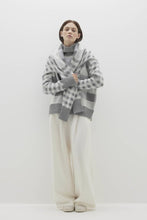 Load image into Gallery viewer, MIRELLA PLAID CASHMERE TURTLENECK SWEATER