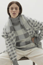 Load image into Gallery viewer, MIRELLA PLAID CASHMERE TURTLENECK SWEATER