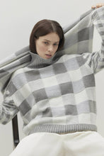 Load image into Gallery viewer, MIRELLA PLAID CASHMERE TURTLENECK SWEATER