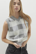 Load image into Gallery viewer, TALULAH PLAID CASHMERE SWEATER VEST