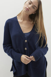 LAUREN BUTTON-UP CASHMERE CARDIGAN