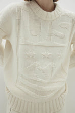 Load image into Gallery viewer, KENNEDY GRAPHIC CASHMERE CREWNECK SWEATER