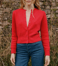 Load image into Gallery viewer, FAIRCHILD CASHMERE CARDIGAN -- TOMATO